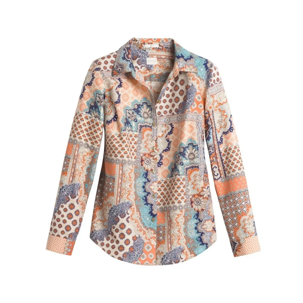 Chico’s | Effortless Giana Paisley Print Button-Down Shirt